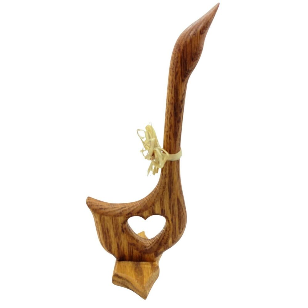 Wooden Goose Handmade Brown Country Cottage Style Lightweight Decorative 9"